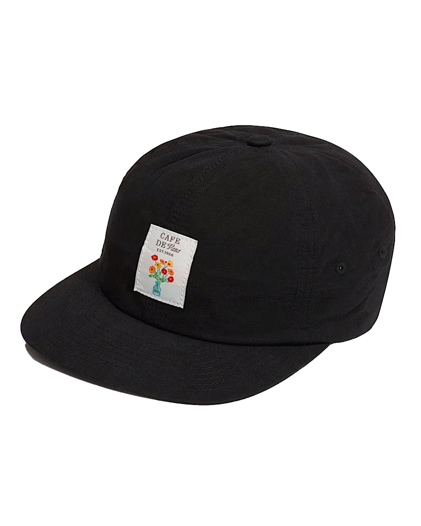 Vans Cafe Jockey Hat - Black - VN000Q9YBLK - 197804374359