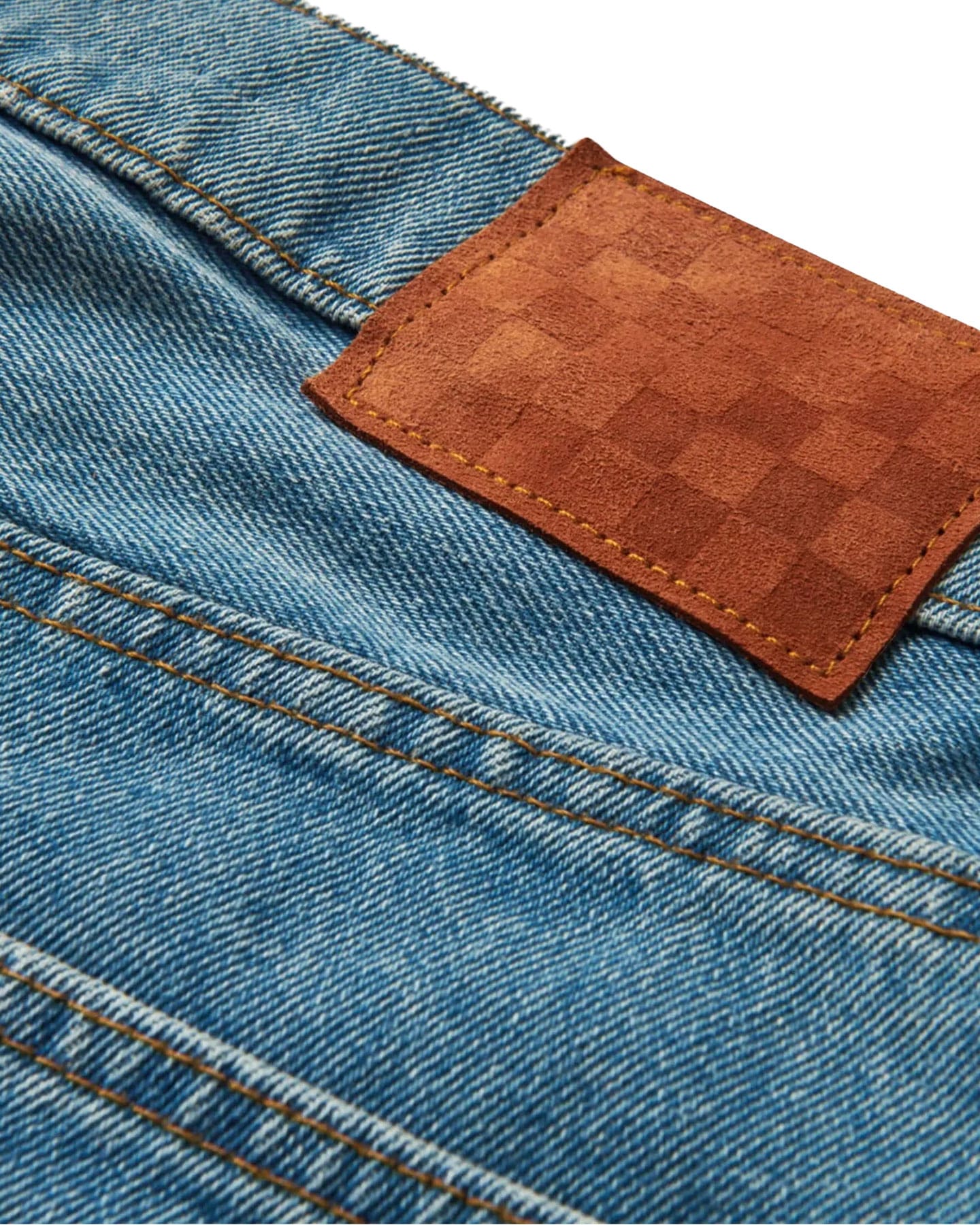 Vans Check-5 Baggy Denim Shorts - Stonewash Blue - -