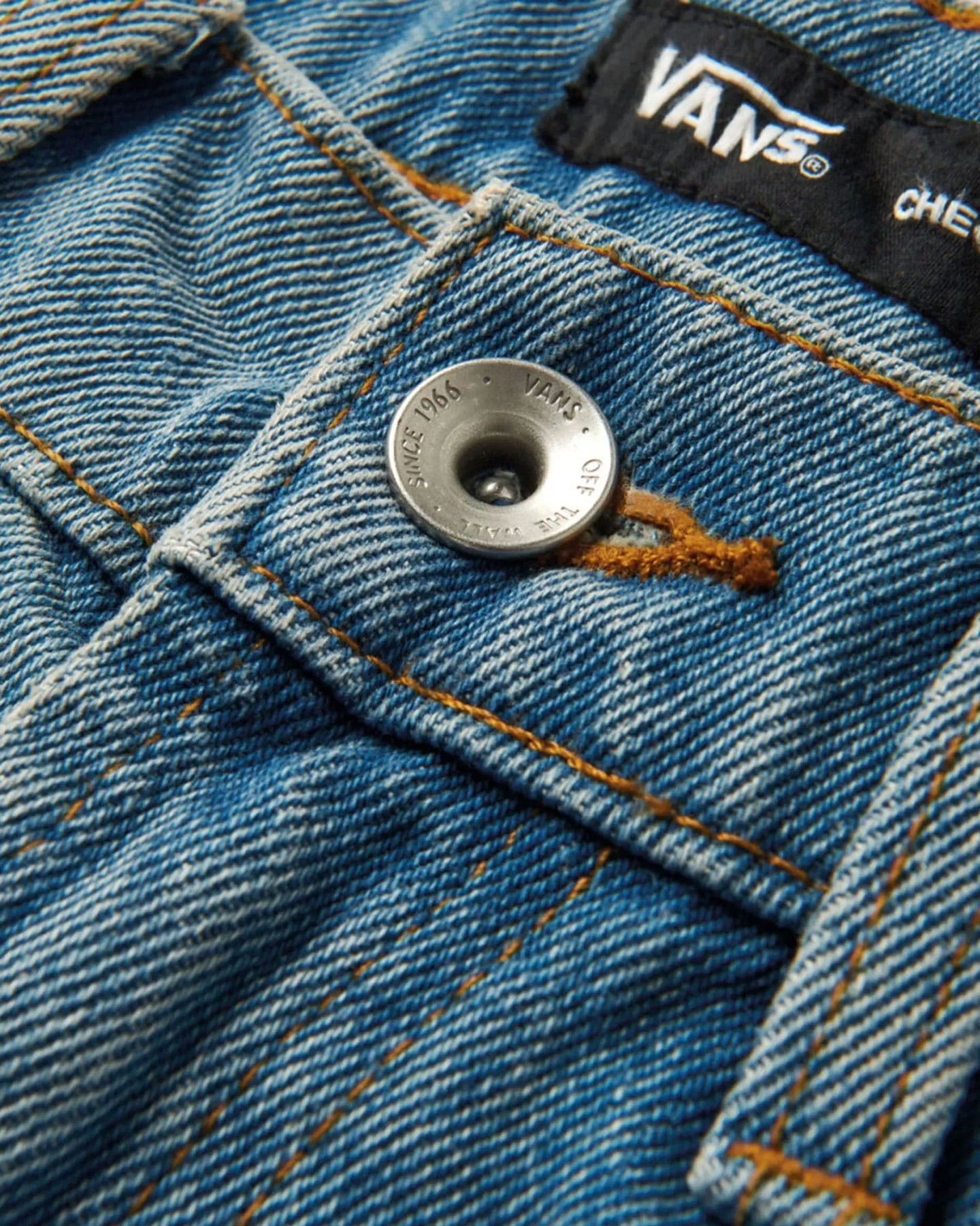 Vans Check-5 Baggy Denim Shorts - Stonewash Blue - -