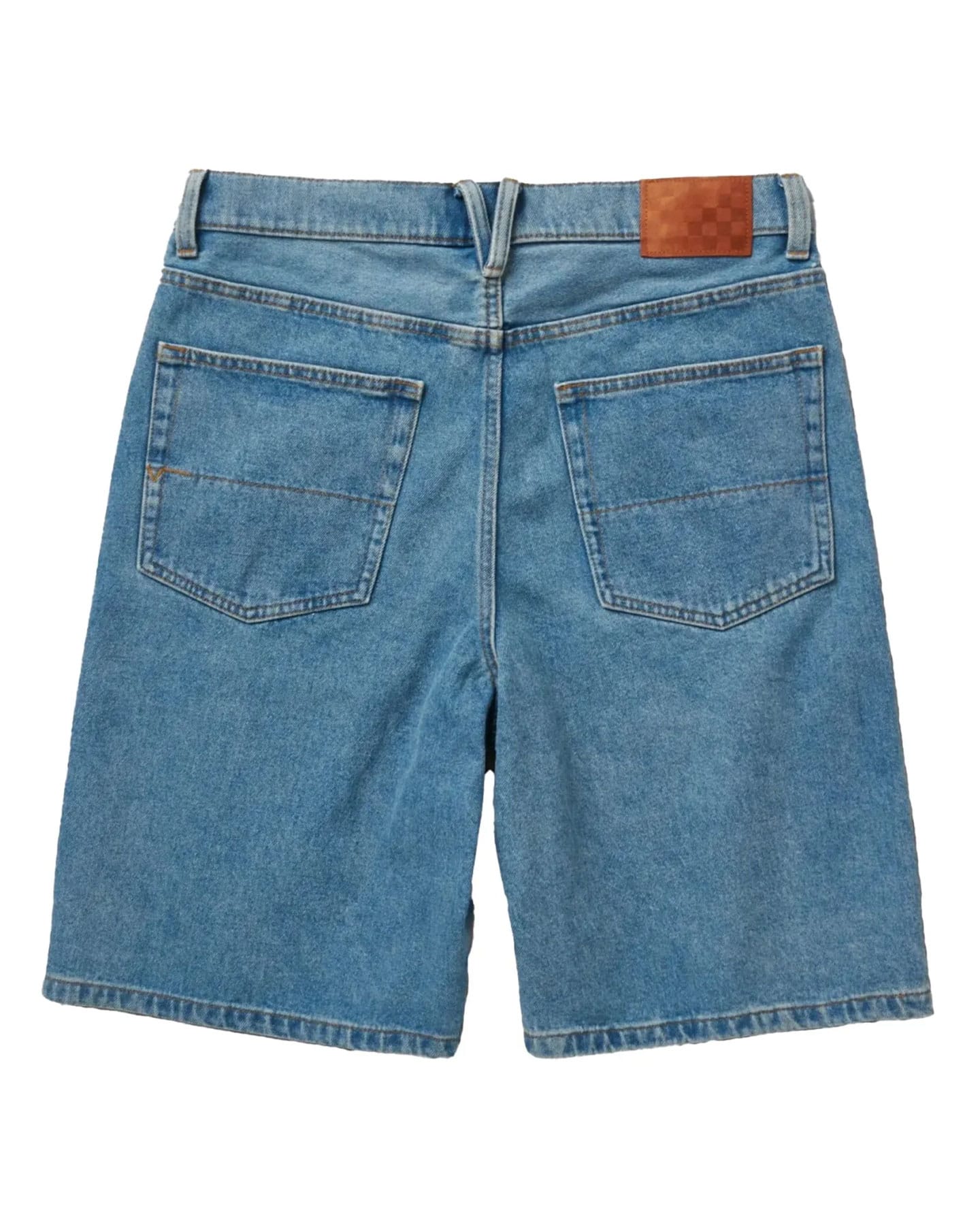 Vans Check-5 Baggy Denim Shorts - Stonewash Blue - -
