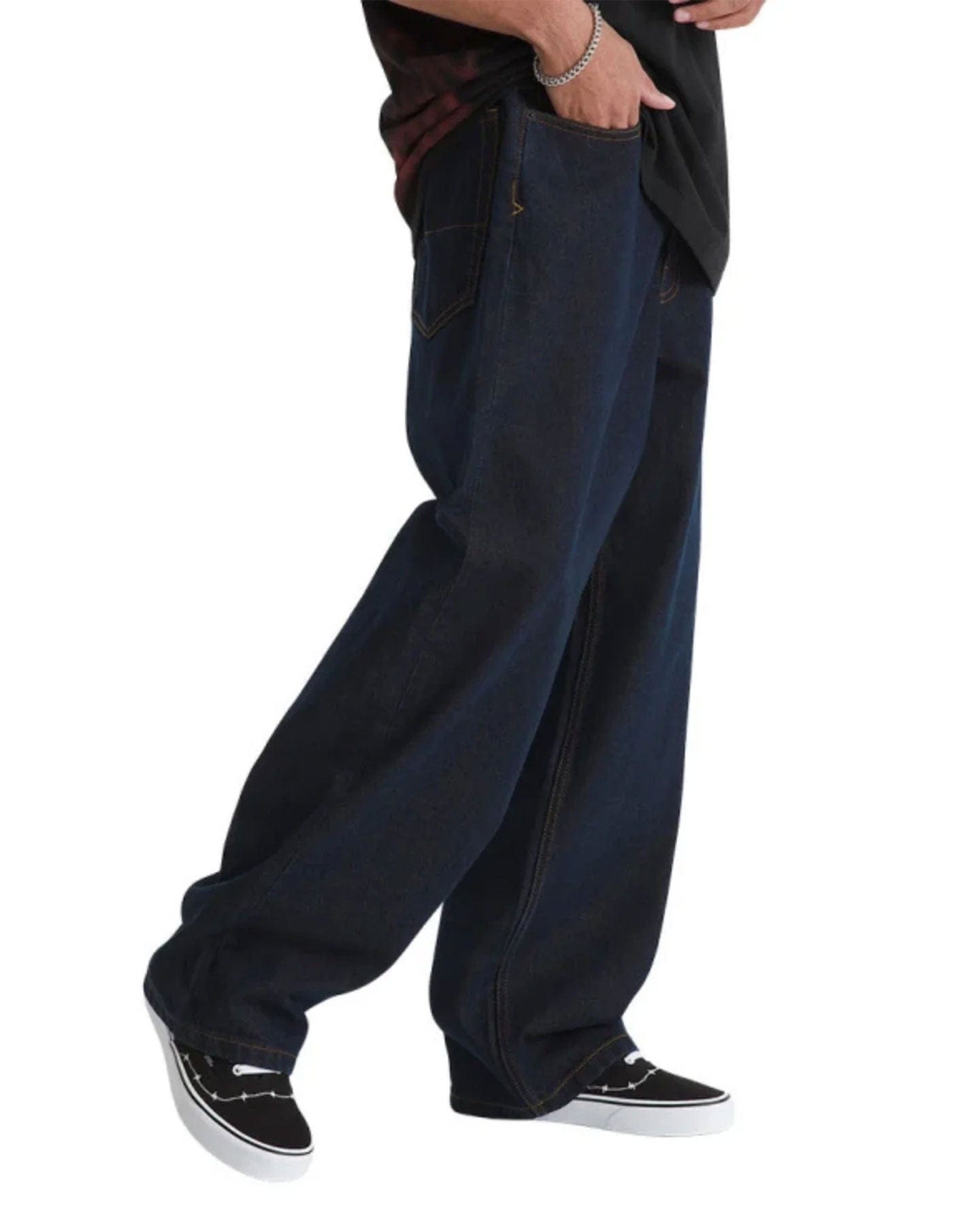 Vans Check-5 Loose Denim Pants - Dark Rinse - -