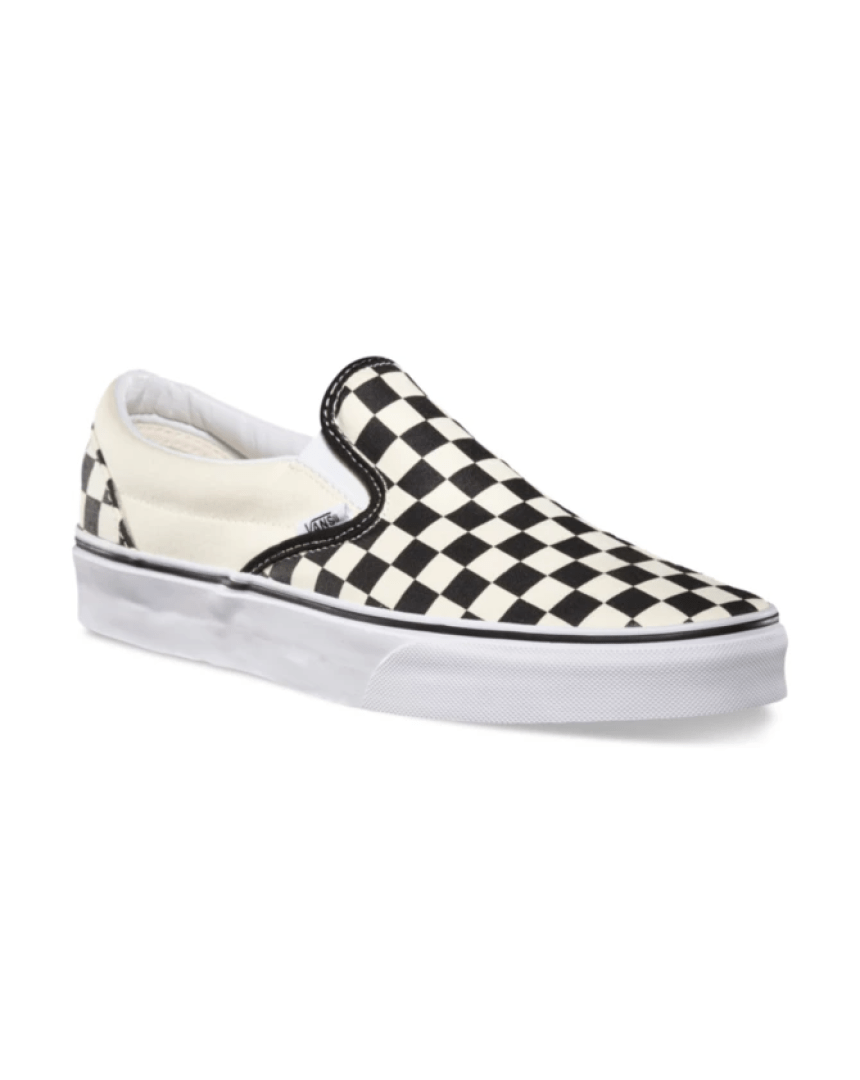 Vans Classic Slip On -  Black & White Checkerboard - -