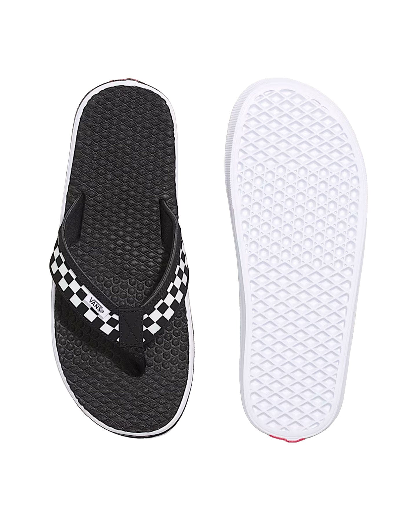 Vans La Costa Lite Sandals - Black / White / Checkerboard - -