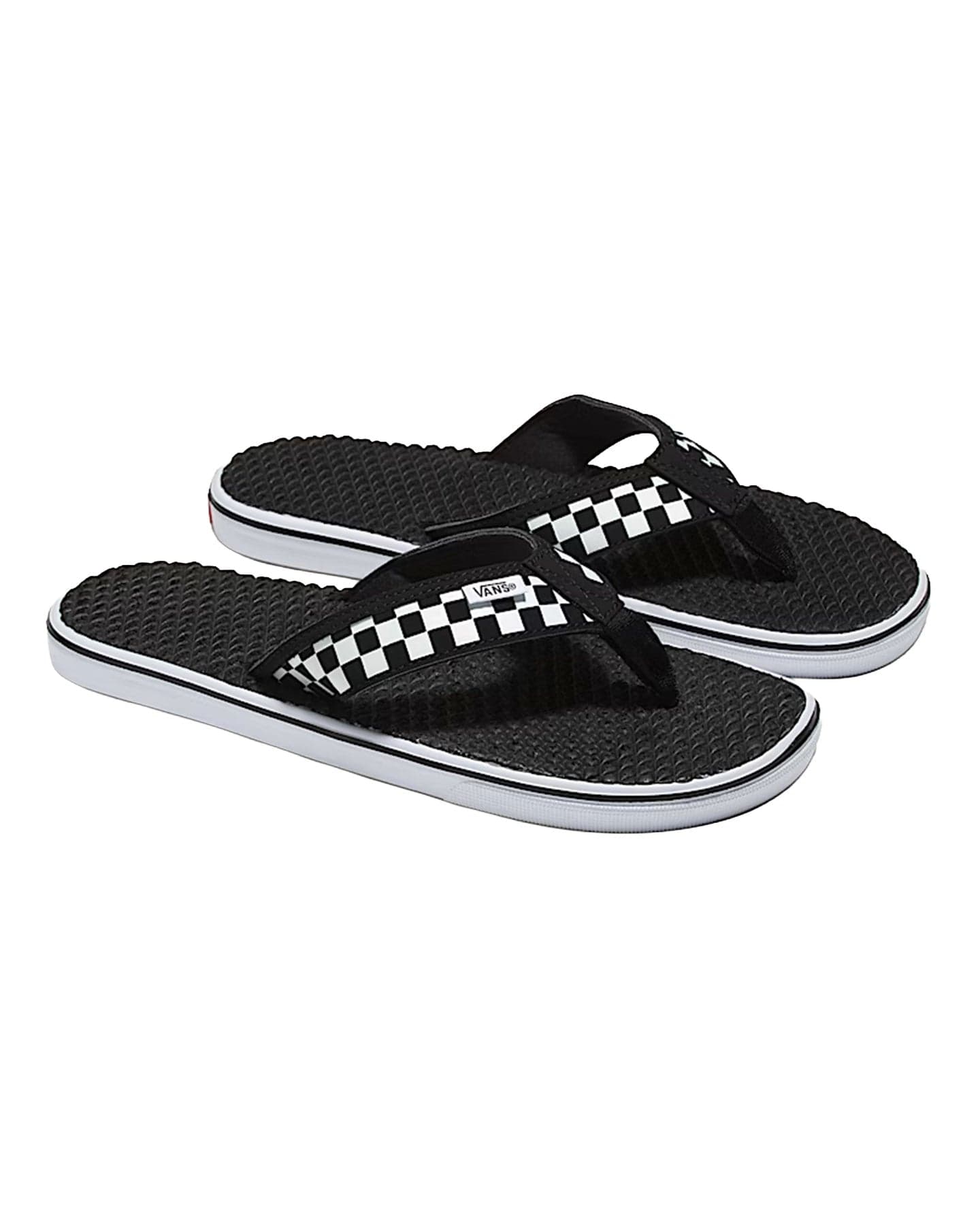 Vans La Costa Lite Sandals - Black / White / Checkerboard - -