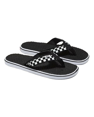 Vans La Costa Lite Sandals - Black / White / Checkerboard - -