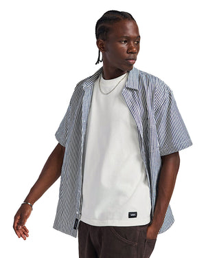 Vans Lawson Stripe Woven Shirt - White / Dress Blues - -