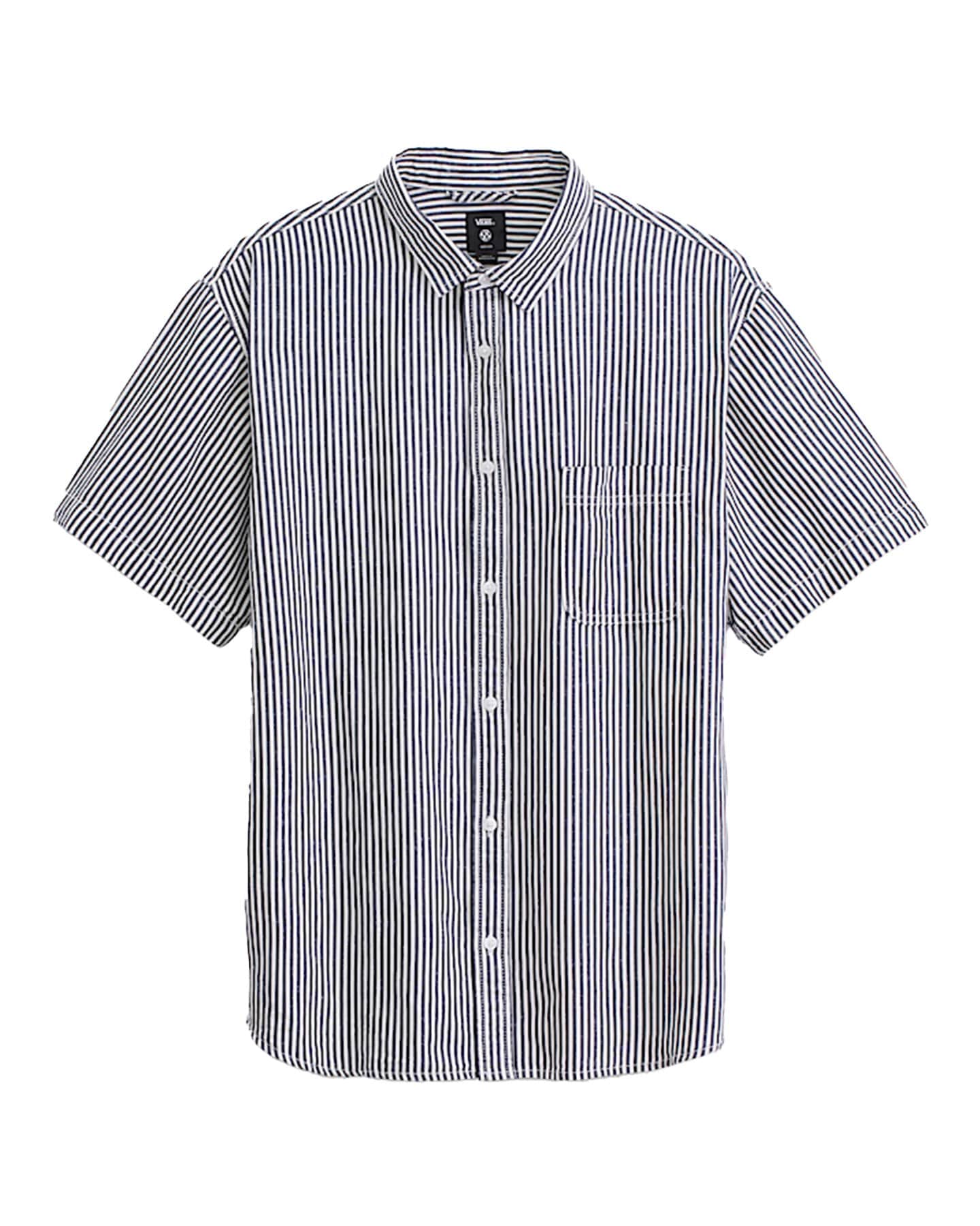 Vans Lawson Stripe Woven Shirt - White / Dress Blues - VN000M15K9T - 197804385898