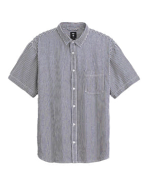 Vans Lawson Stripe Woven Shirt - White / Dress Blues - VN000M15K9T - 197804385898