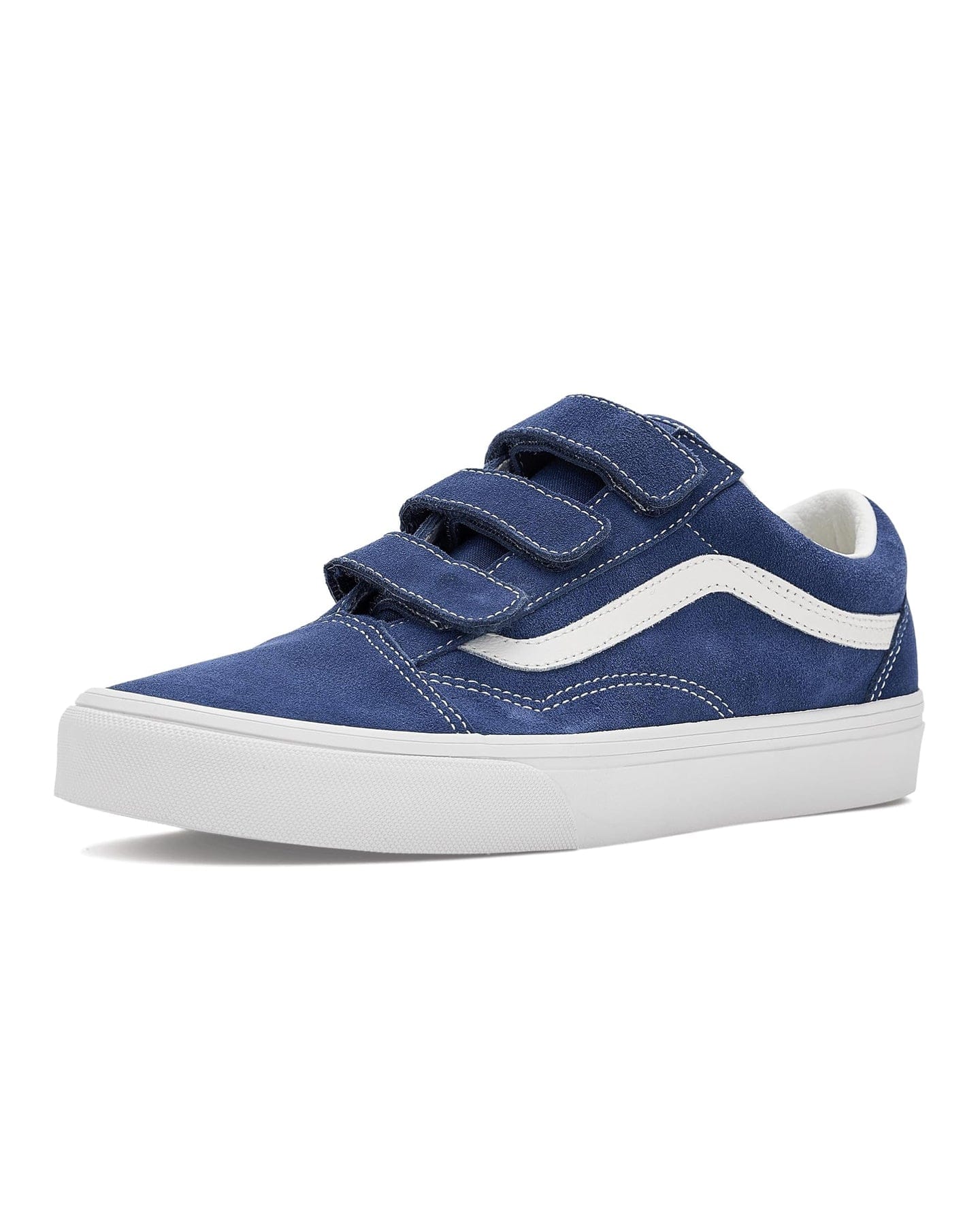 Vans Old Skool Velcro - Suede / Deep indigo - -