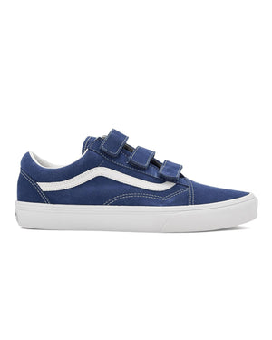 Vans Old Skool Velcro - Suede / Deep indigo - -