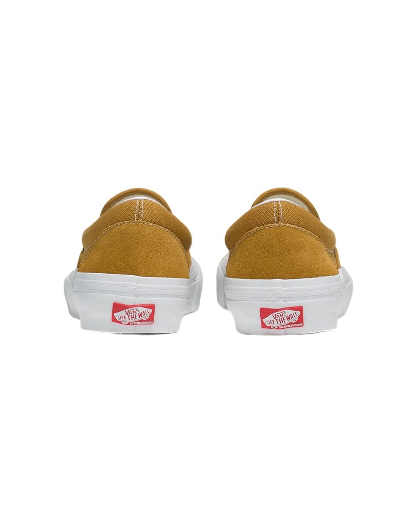 Mustard yellow slip on vans best sale