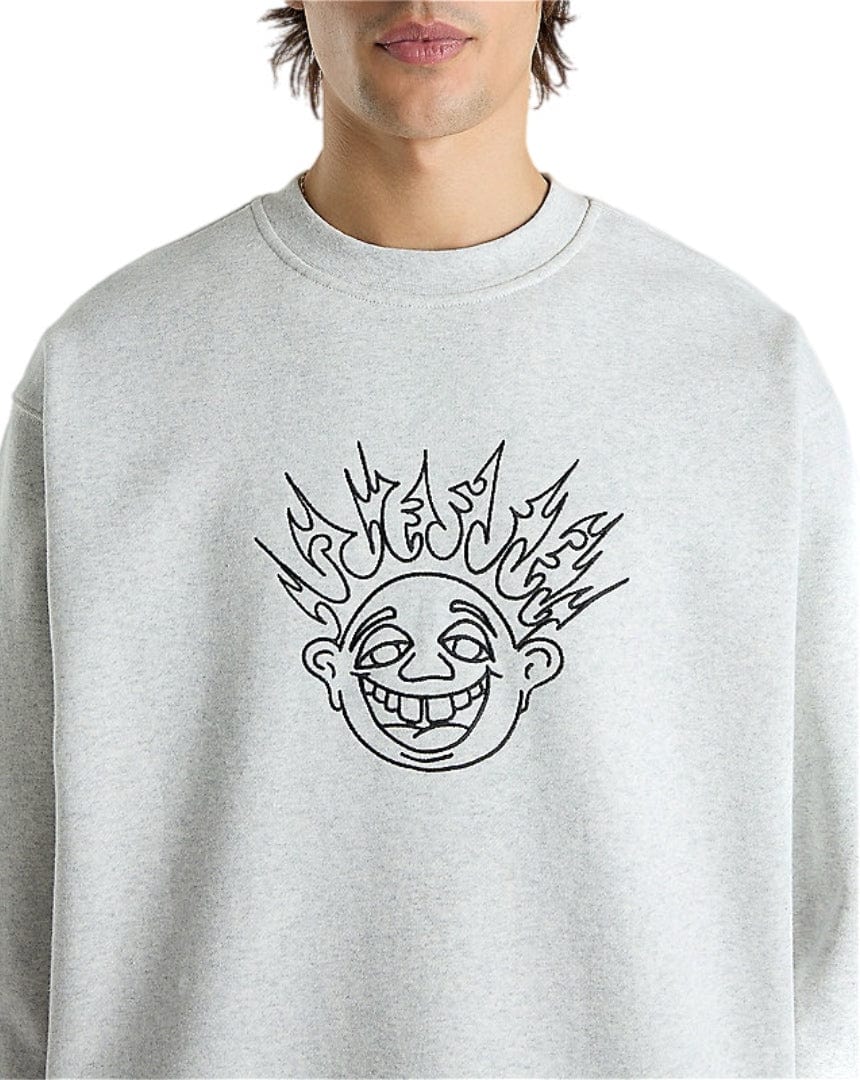 Vans Skate Smile Spike Crewneck - Ash Heather - -