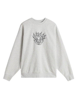 Vans Skate Smile Spike Crewneck - Ash Heather - VN000KYZRKZ - 197643405047