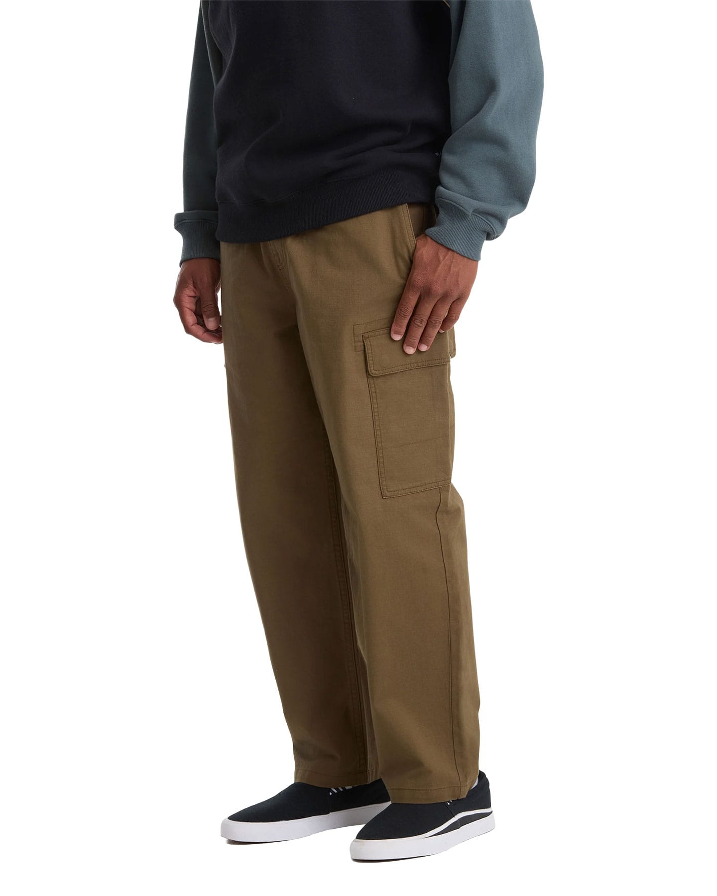 Volcom Billow Tapered EW Cargo Pants - Sage Leaf - -