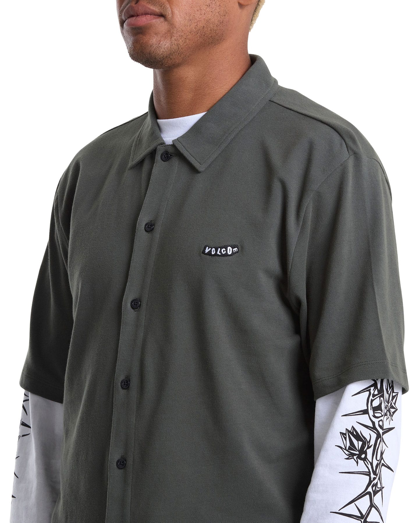 Volcom Chavo Button Down Shirt - Castlerock - -