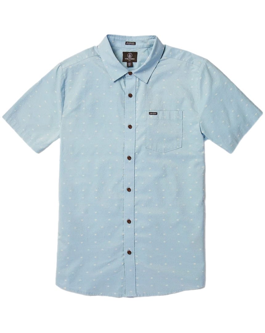 Volcom Crownstone Short Sleeve Button Up - Celestial Blue - A0412406 - 196134683216