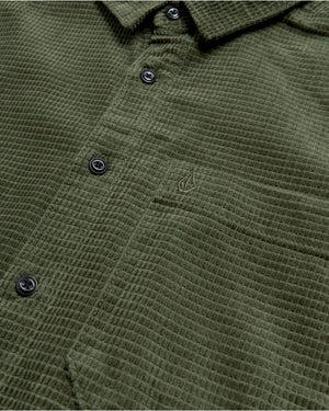 Volcom Fostered Shirt - Dark Olive - -