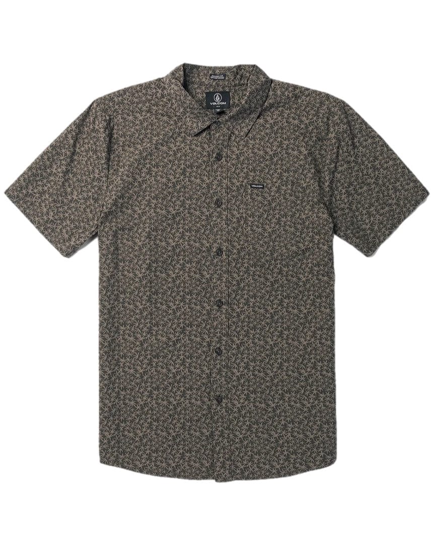 Volcom Stone Mash Short Sleeve Button Up - Stealth - A0412405 - 196134638148