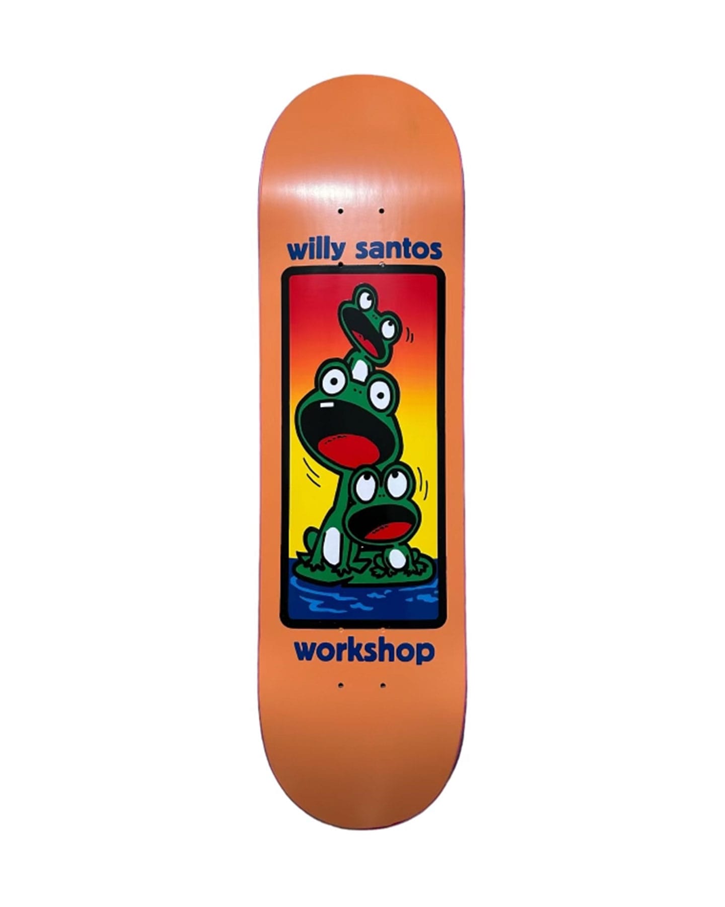 Willy's Workshop 3 Frogs Willy Santos Screen Print Deck - 8.5" - -