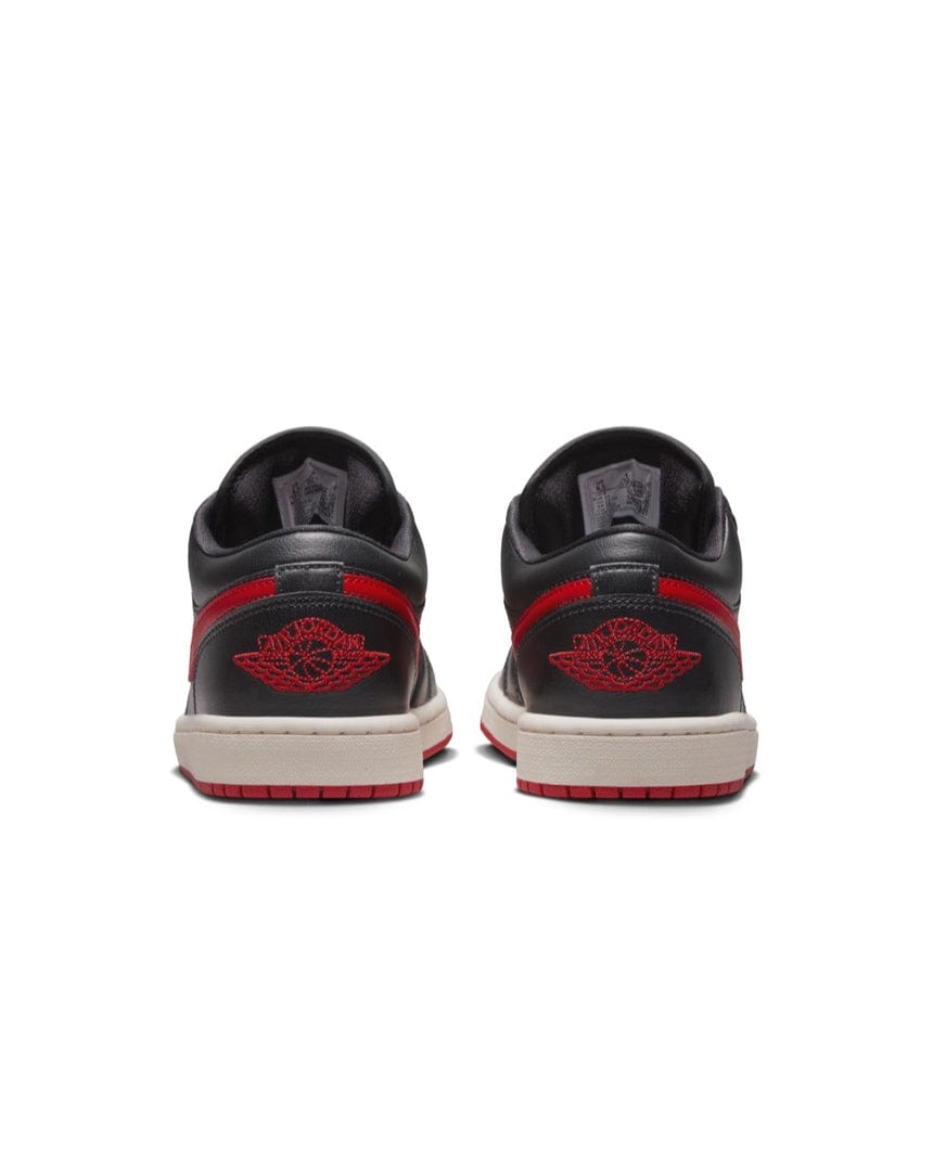 Women's Jordan 1 Low - Black / Gym Red - Sail - -