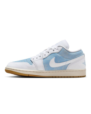 Women's Jordan 1 Low SE - White / Worn Blue - Sail - -