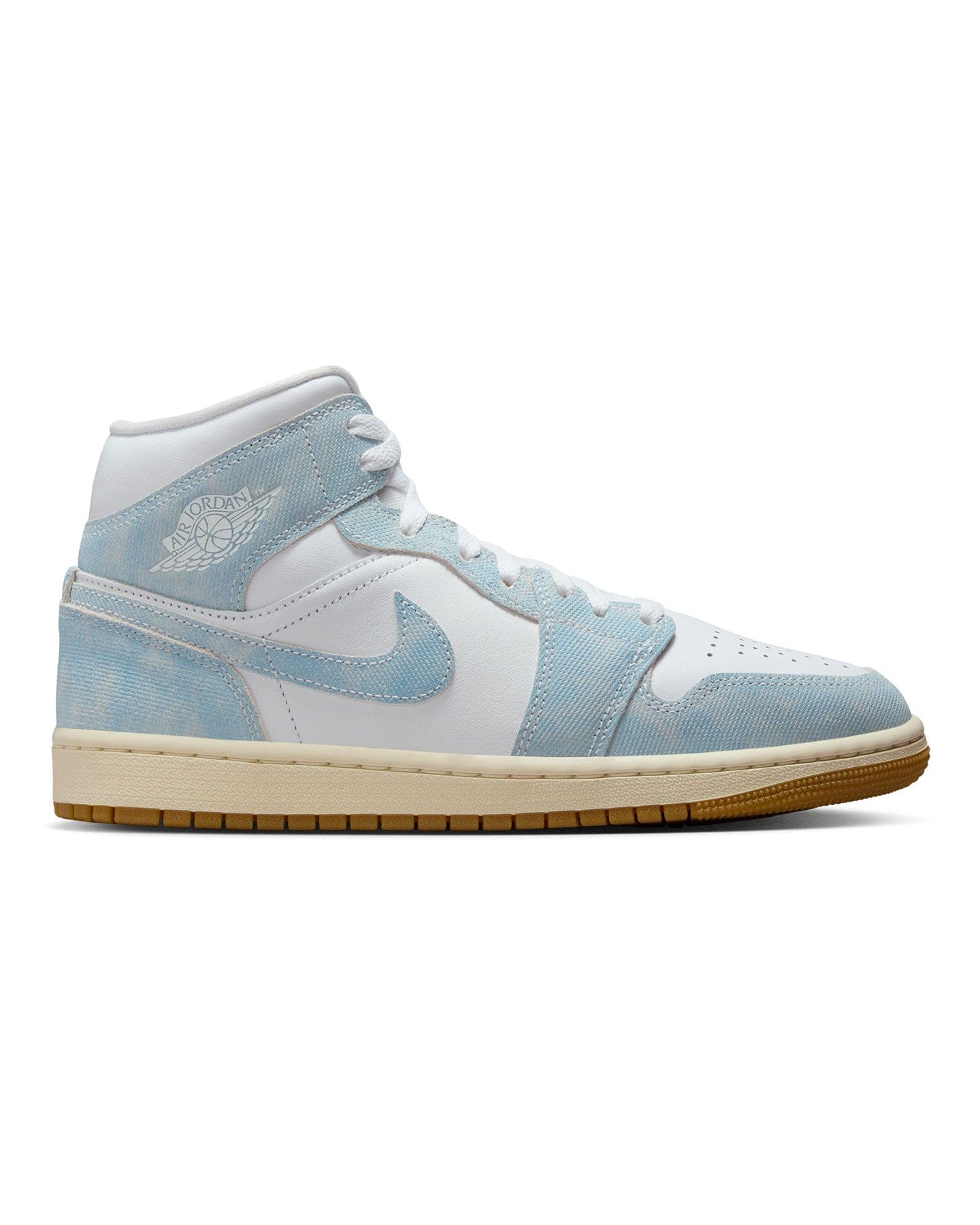 Women's Jordan 1 Mid SE - White / Worn Blue - Sail - -