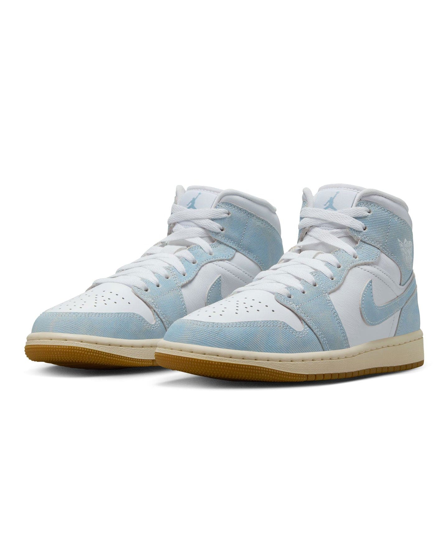 Women's Jordan 1 Mid SE - White / Worn Blue - Sail - -