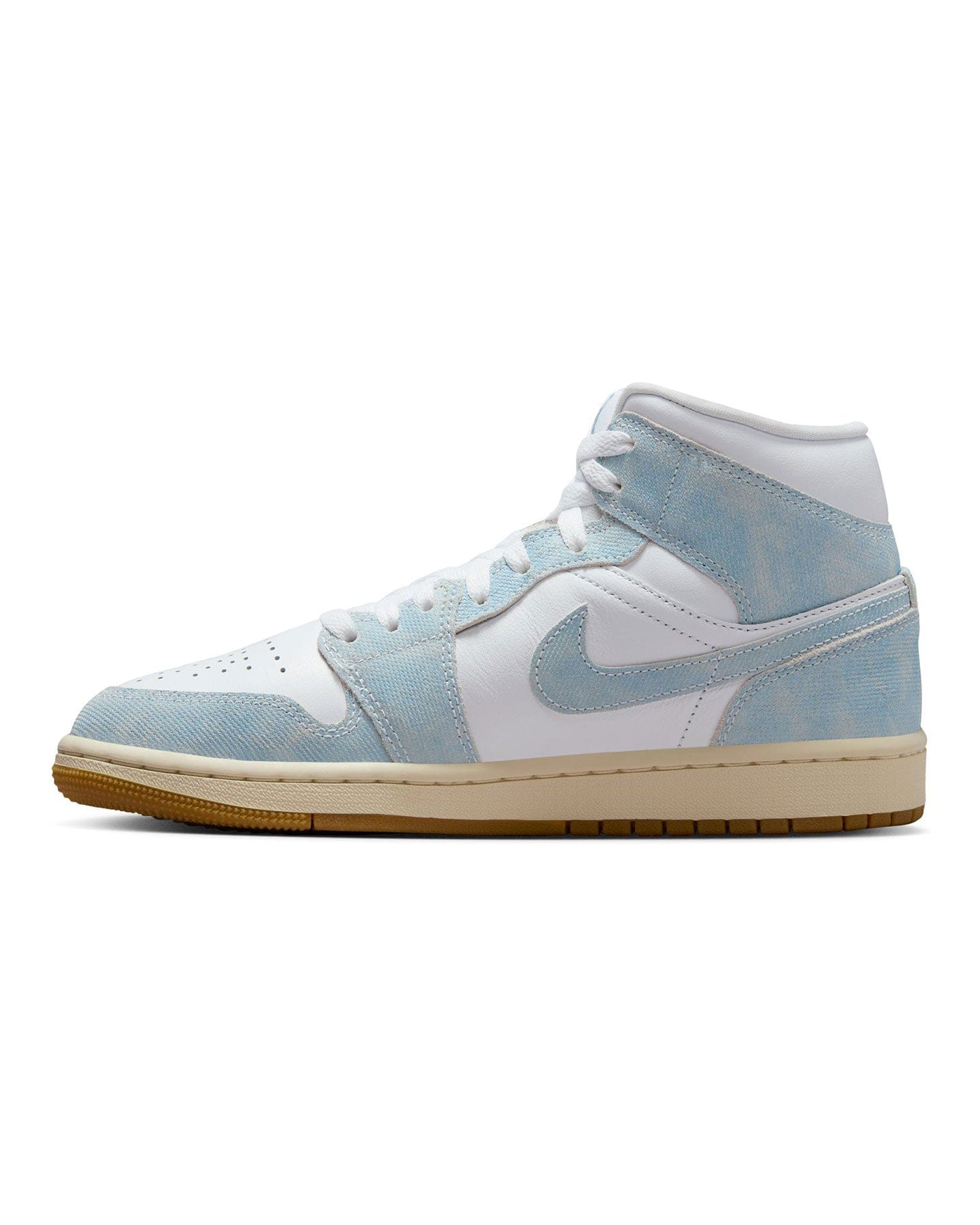 Women's Jordan 1 Mid SE - White / Worn Blue - Sail - -
