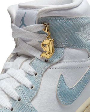 Women's Jordan 1 Mid SE - White / Worn Blue - Sail - -