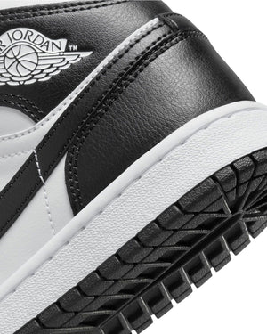 Women's Jordan 1 Mid - White / Black - White - -