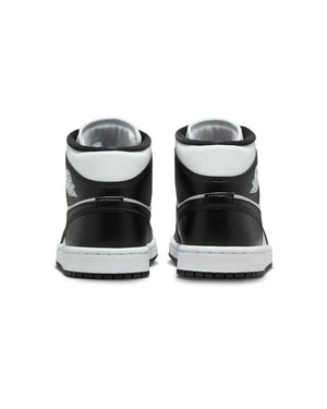 Women's Jordan 1 Mid - White / Black - White - -