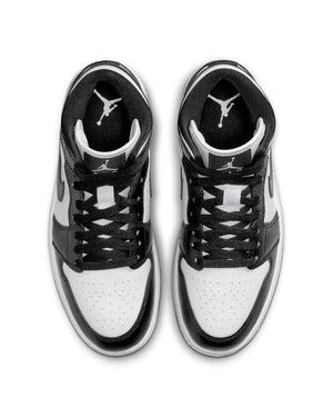 Women's Jordan 1 Mid - White / Black - White - -