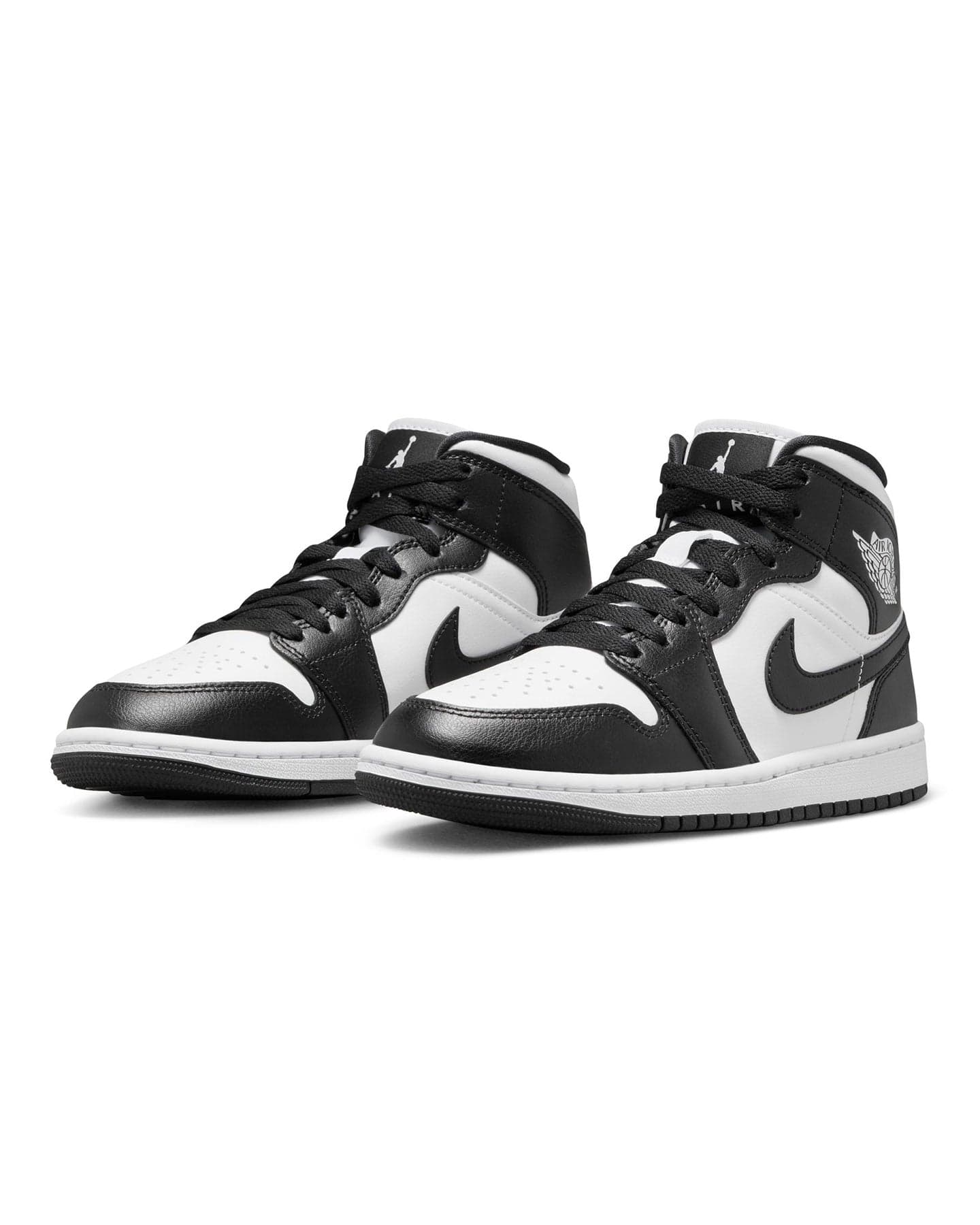 Women's Jordan 1 Mid - White / Black - White - -