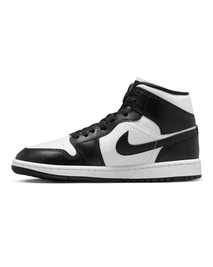Women's Jordan 1 Mid - White / Black - White - -
