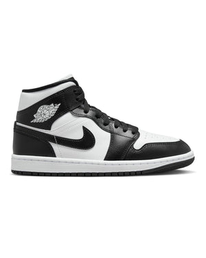 Women's Jordan 1 Mid - White / Black - White - -
