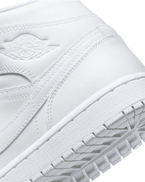 Women's Jordan 1 Mid - White / White - -
