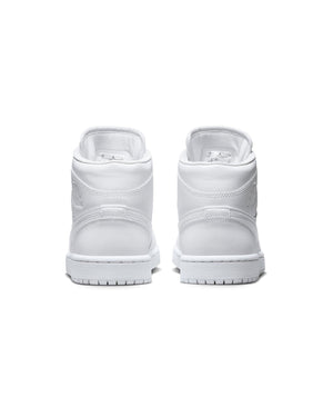 Women's Jordan 1 Mid - White / White - -