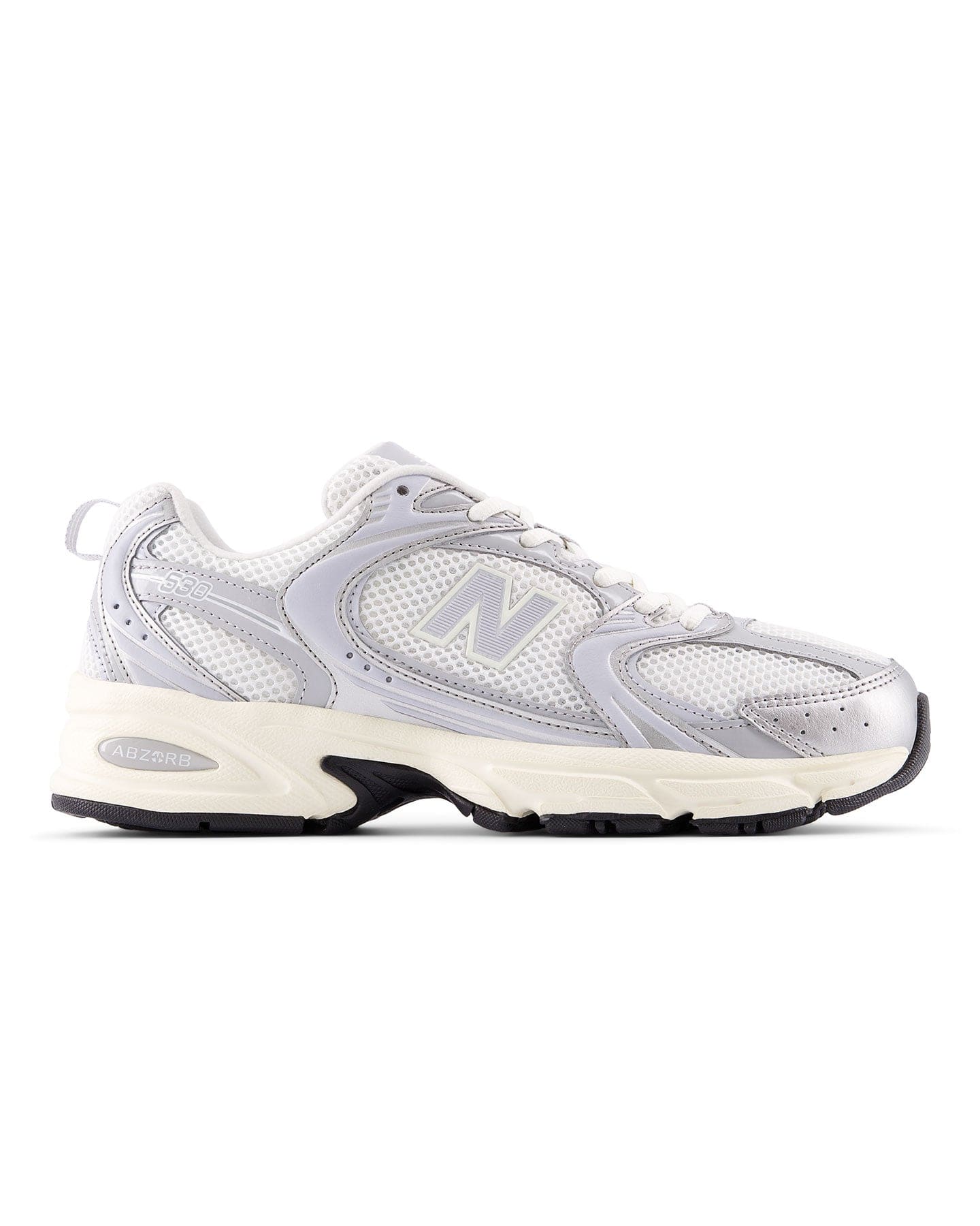 Women's New Balance 530 - Silver Mettalic / Black Cement - U530ESA - 198686705859